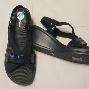 Little black flip flop wedge